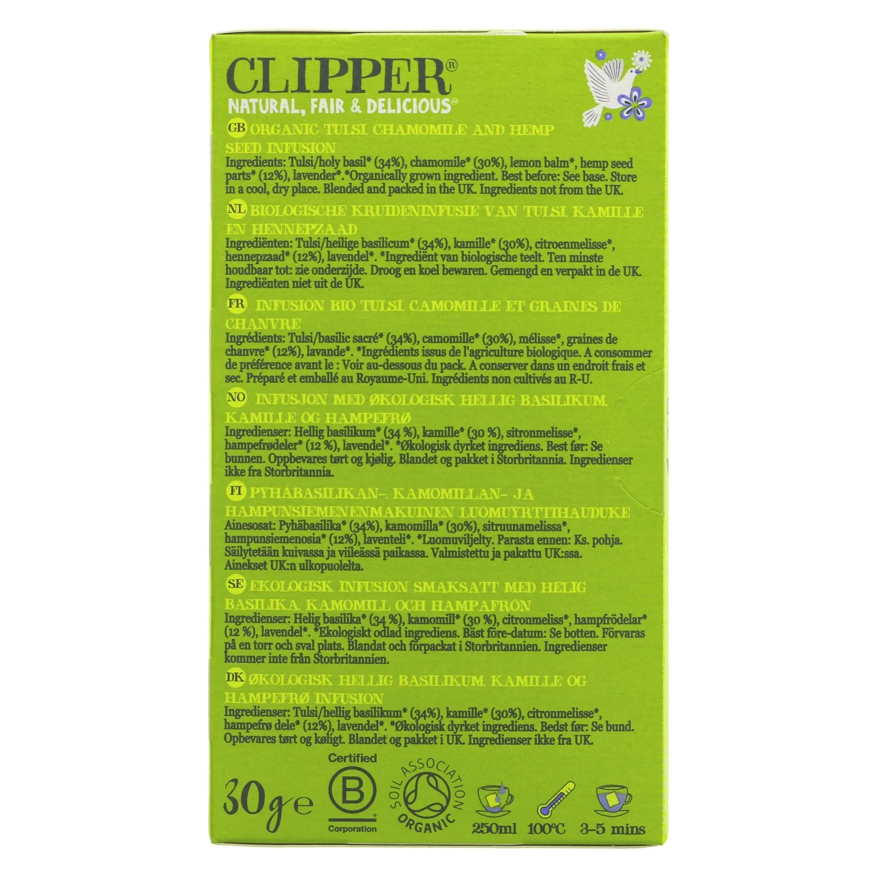 Clipper | Karma Mama - Hemp Chamomile and Tulsi | 20 bags