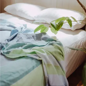 Coastal Calm Handloomed 100% Cotton Blanket/Throw