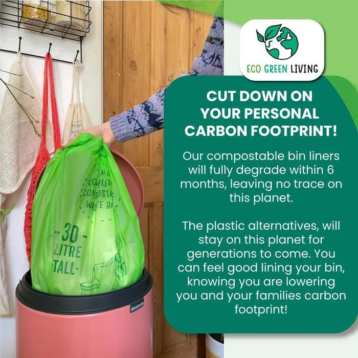 Compostable Bin Liners (8 gallon) | 1 roll of 18 bags