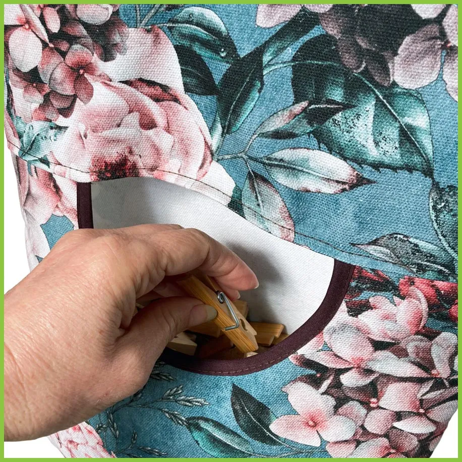 Cotton Peg Bag - Rose Garden