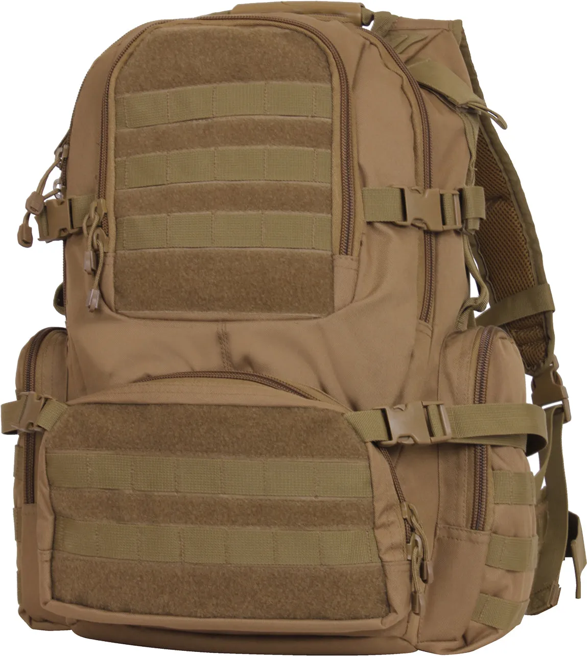Coyote Brown - Large Tactical Assault Pack MOLLE Backpack Knapsack With Waist Strap