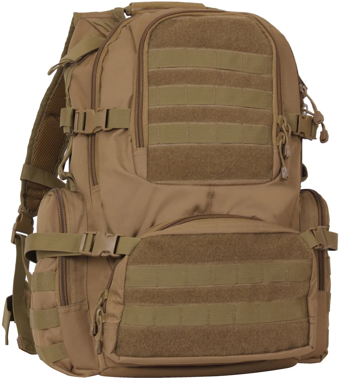 Coyote Brown - Large Tactical Assault Pack MOLLE Backpack Knapsack With Waist Strap