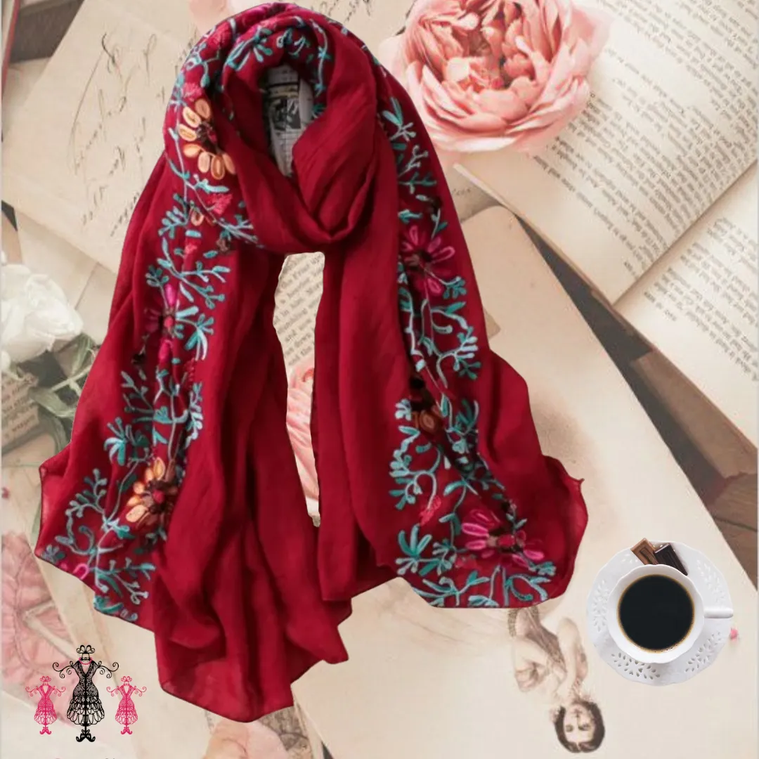 Crimson Pashmina Scarf