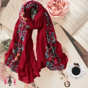 Crimson Pashmina Scarf