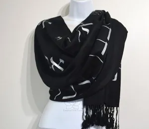 Custom Hand-painted Hebrew Shema Prayer Script Shawl (100% Viscose) - Made to Order