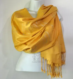 Custom Hand-painted Script Honey Gold Scarf (Viscose blend) - Made to Order - Inspired With Love