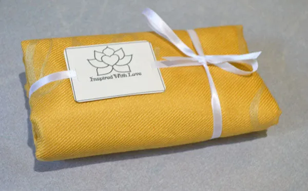 Custom Hand-painted Script Honey Gold Scarf (Viscose blend) - Made to Order - Inspired With Love