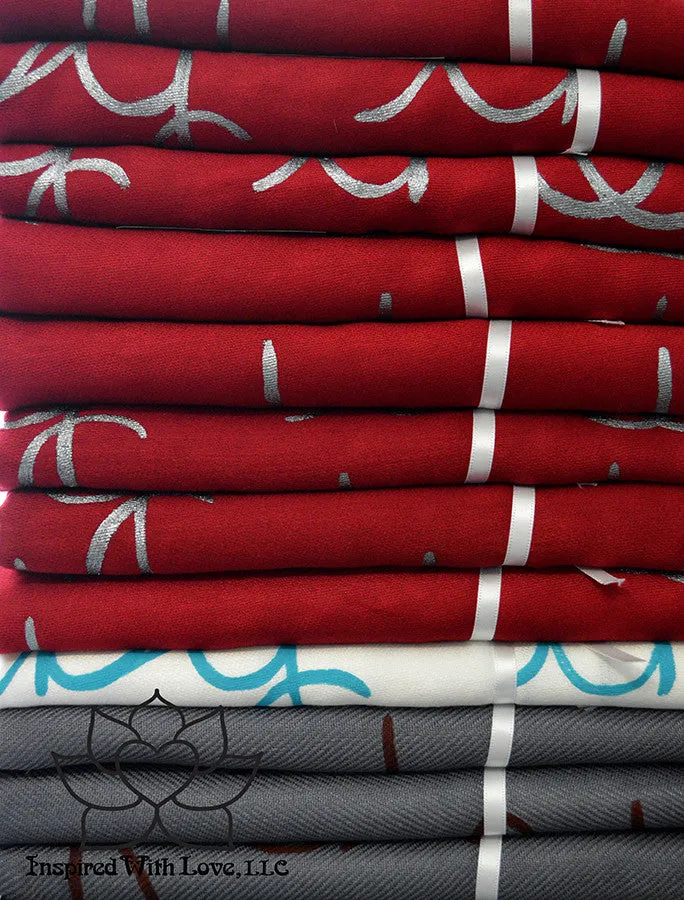 Custom Hand-painted Script Pashmina Maroon Scarf (Pashmina/Silk blend) - Made to Order