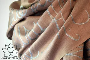 Custom Hand-painted Script Pashmina Mocha Scarf (Viscose/Acrylic blend) - Made to Order