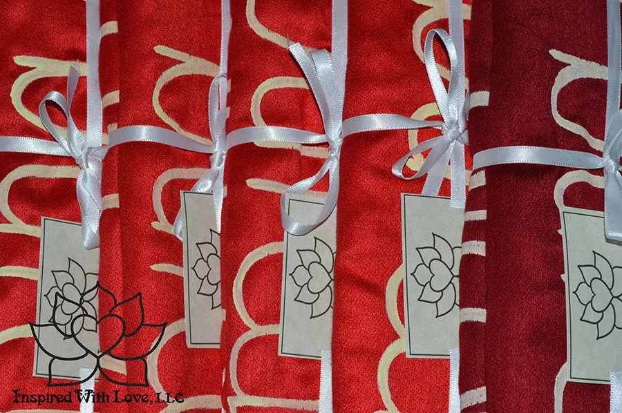 Custom Hand-painted Script Pashmina Red Scarf (Pashmina/Silk blend) - Made to Order