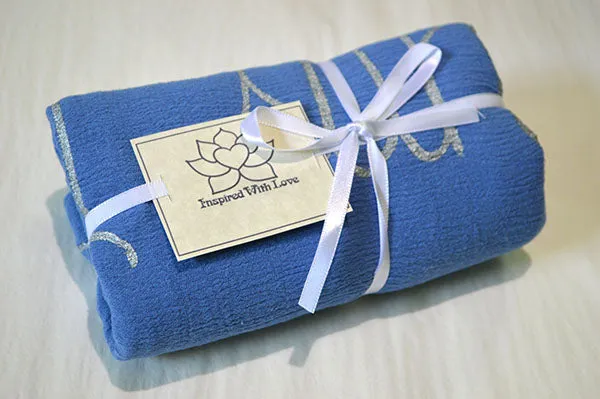 Custom Message 100% Cotton Gauze Coppen Blue Shawl (Made to Order)