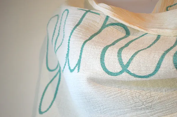 Custom Message 100% Cotton Gauze Ivory / Cream Scarf (Made to Order)