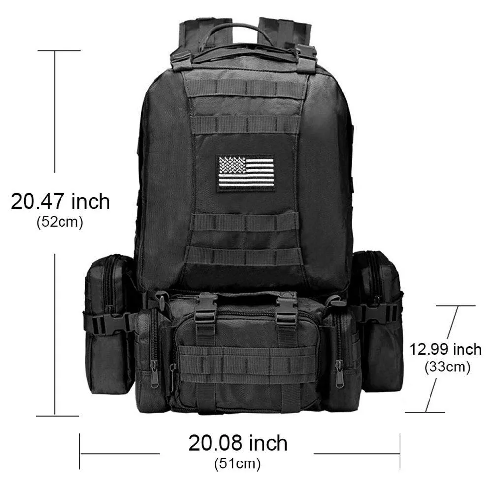 CVLIFE 60L Tactical Backpack, Military Assault Pack