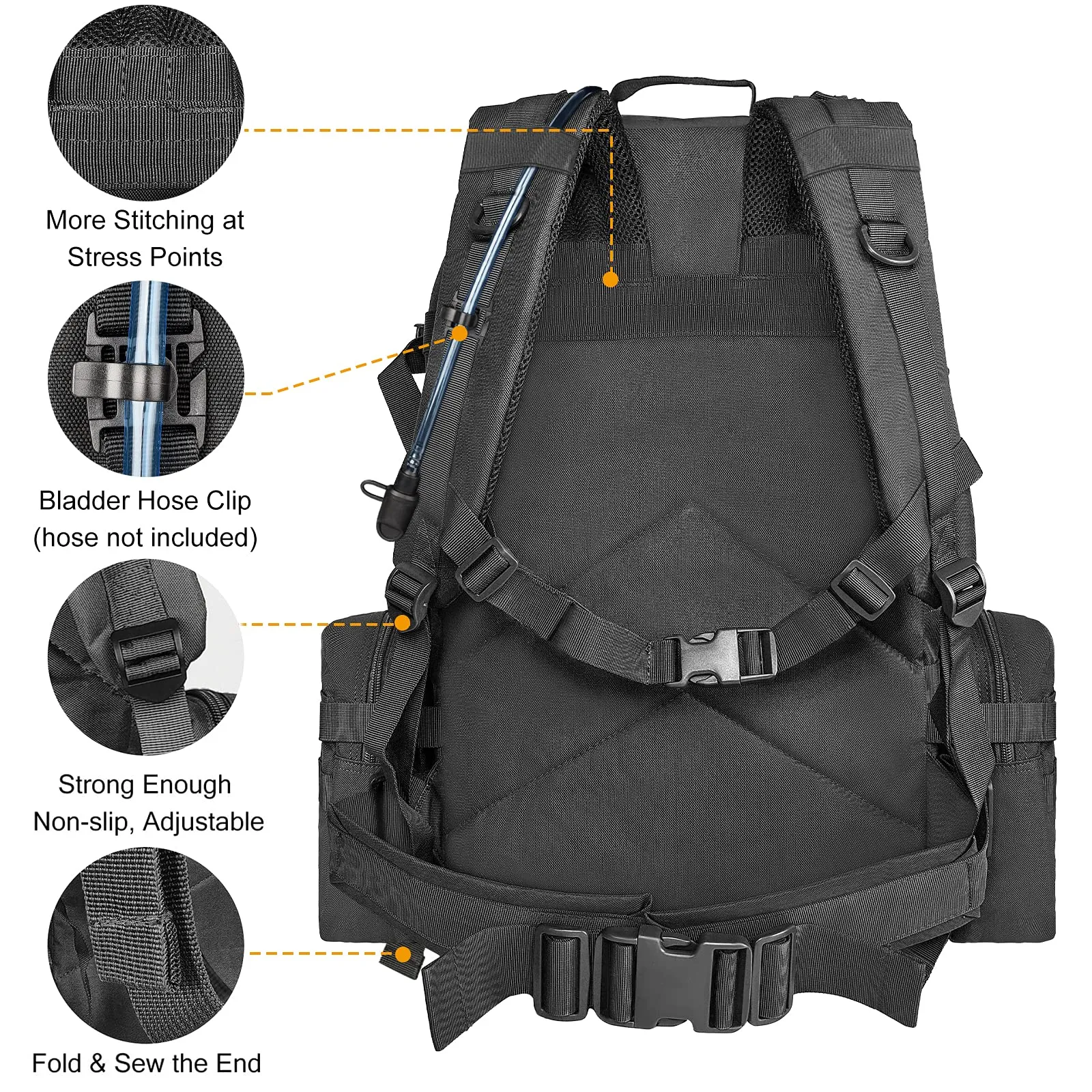 CVLIFE 60L Tactical Backpack, Military Assault Pack