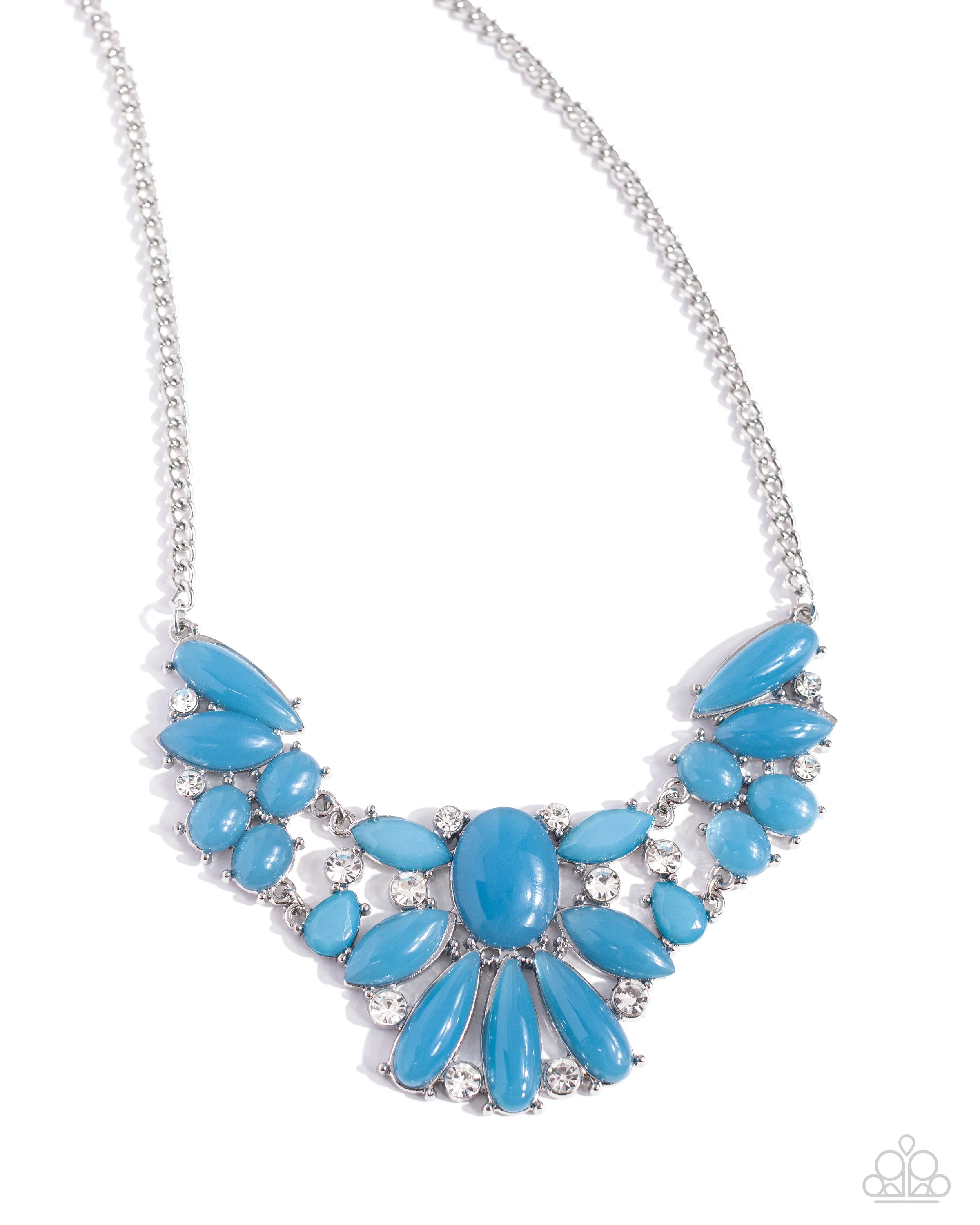 Dazzling Diadem - Blue Necklace - Paparazzi Accessories
