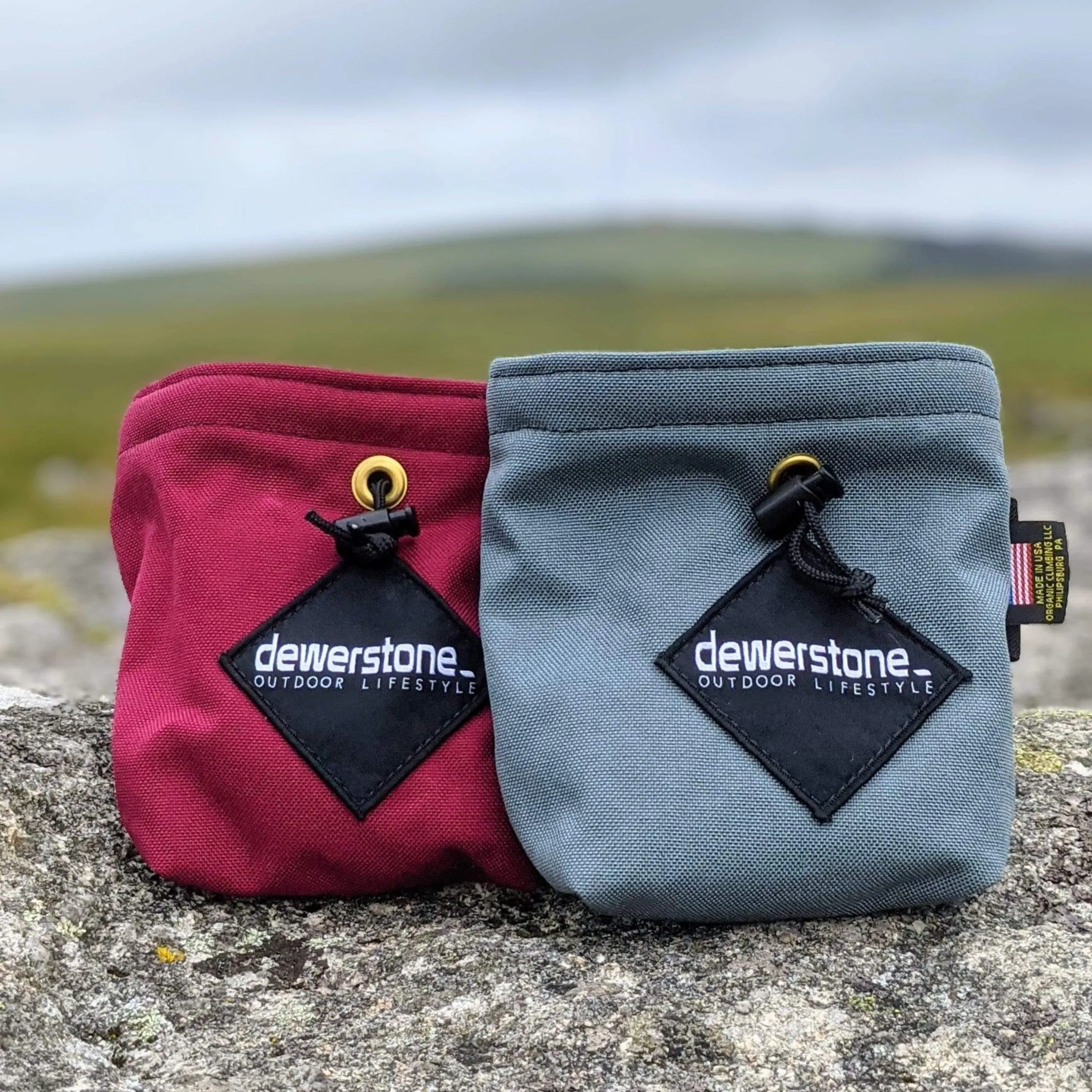 dewerstone x Organic Climbing Large Block Chalk Bag - Charcoal