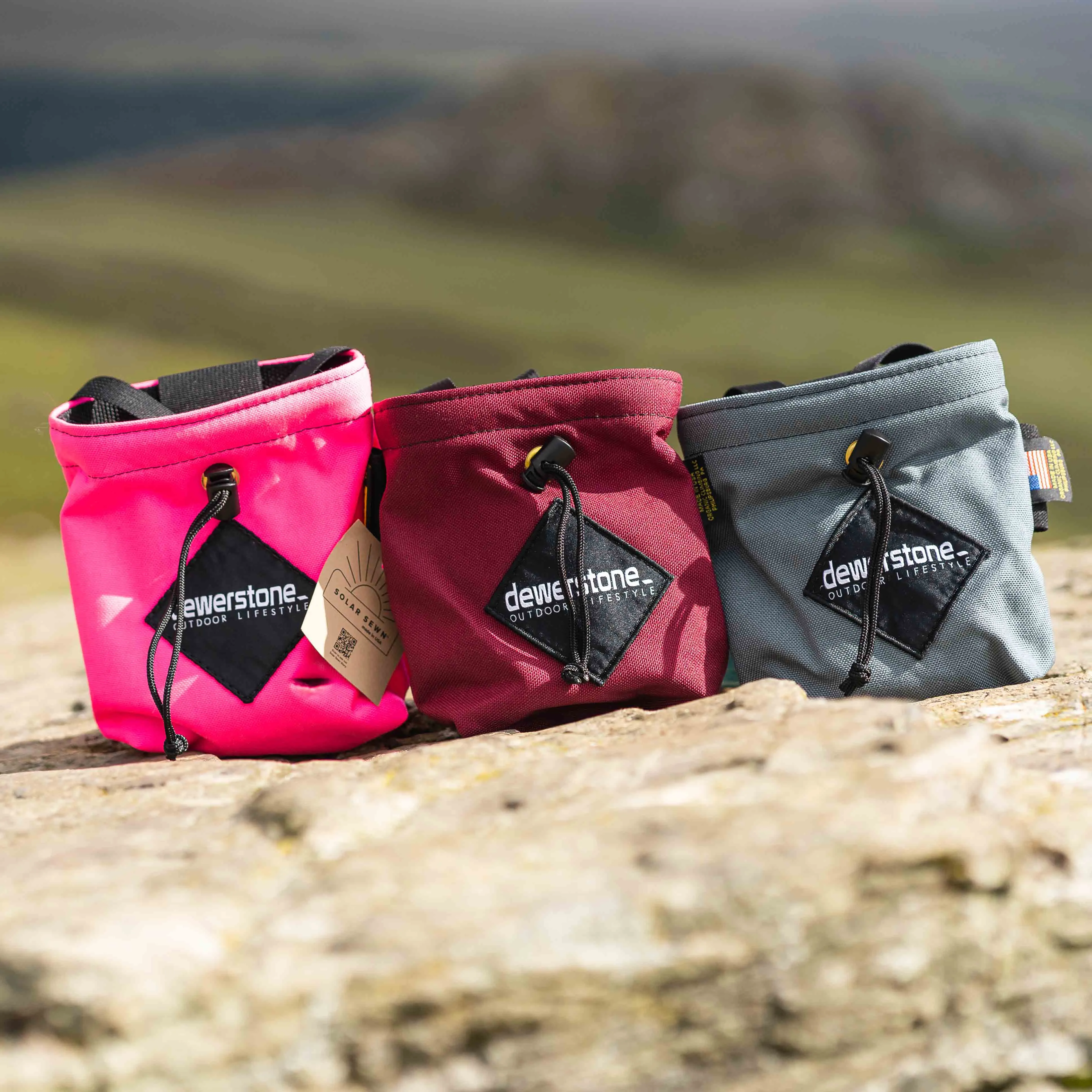 dewerstone x Organic Climbing Large Block Chalk Bag - Charcoal