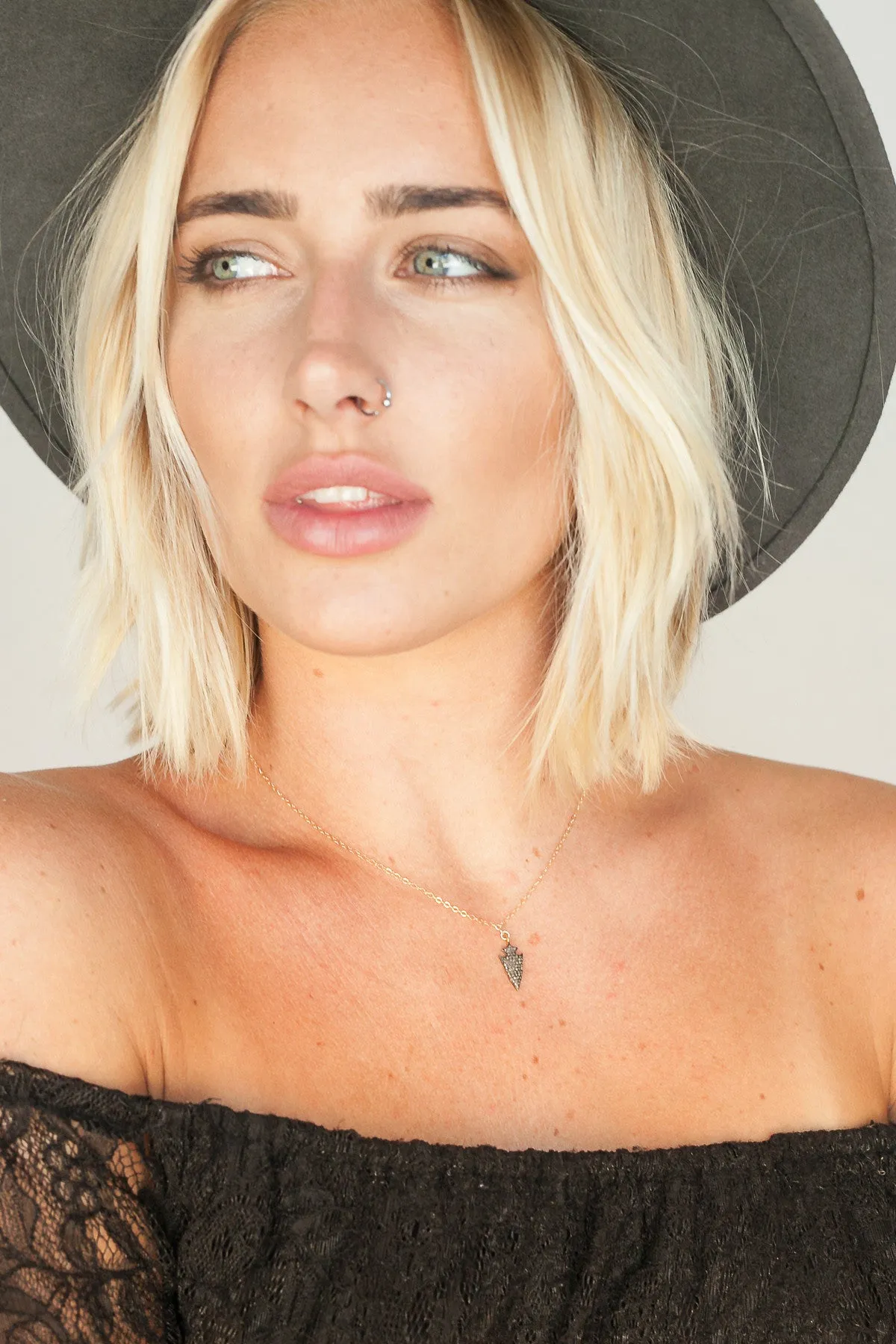 Diamond Arrowhead Necklace