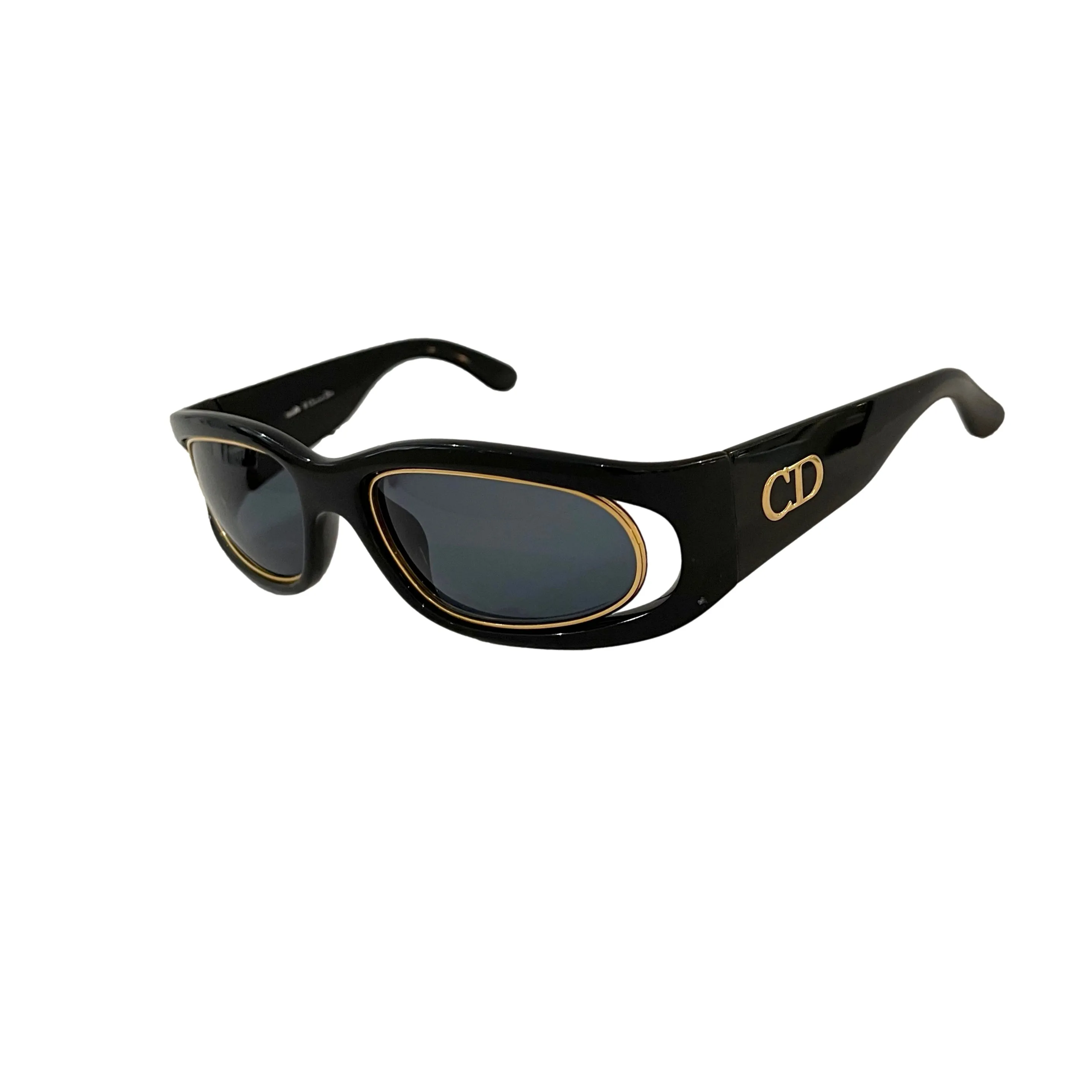 Dior Black Oversized Cutout Sunglasses