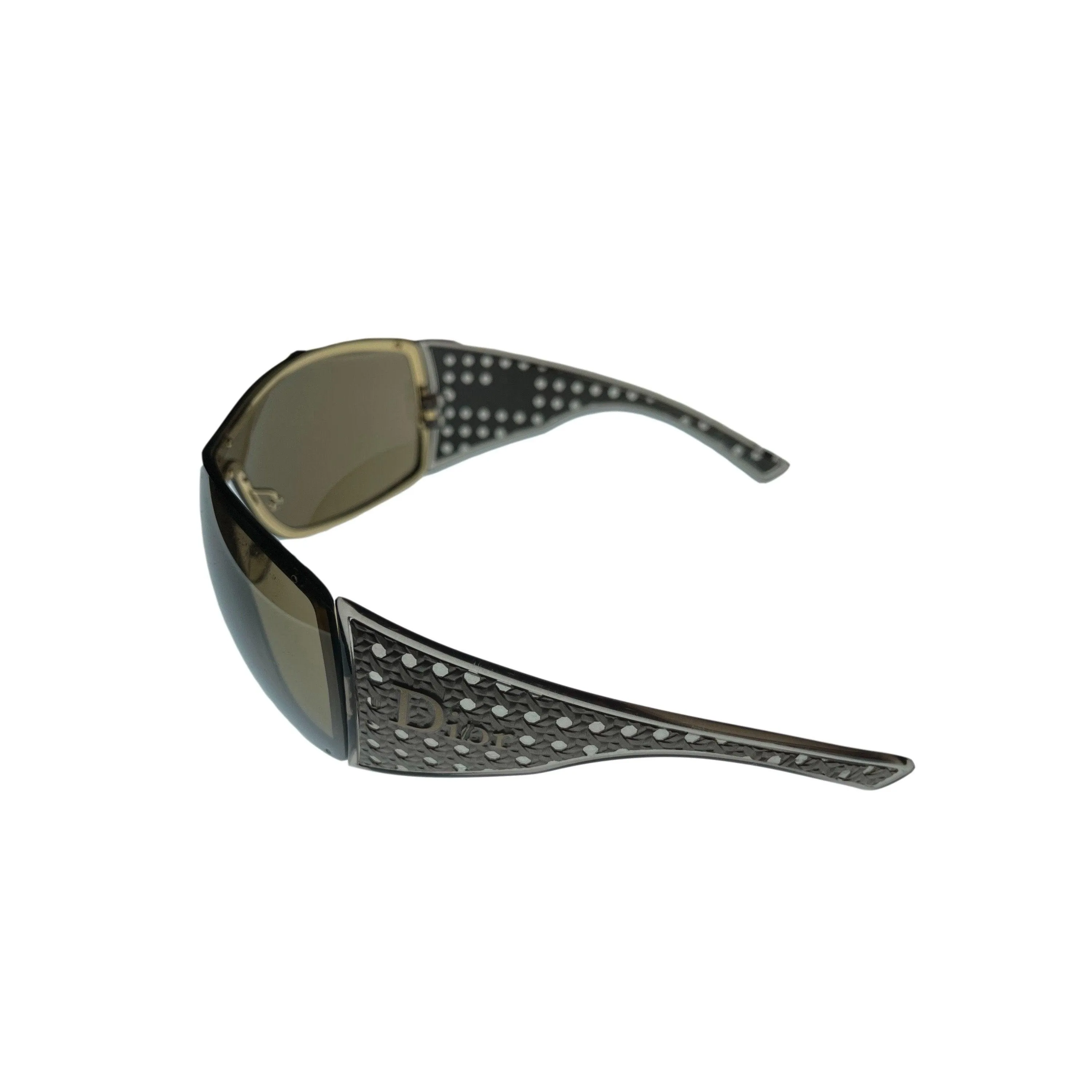 Dior Bronze Oversized Basketweave Sunglasses