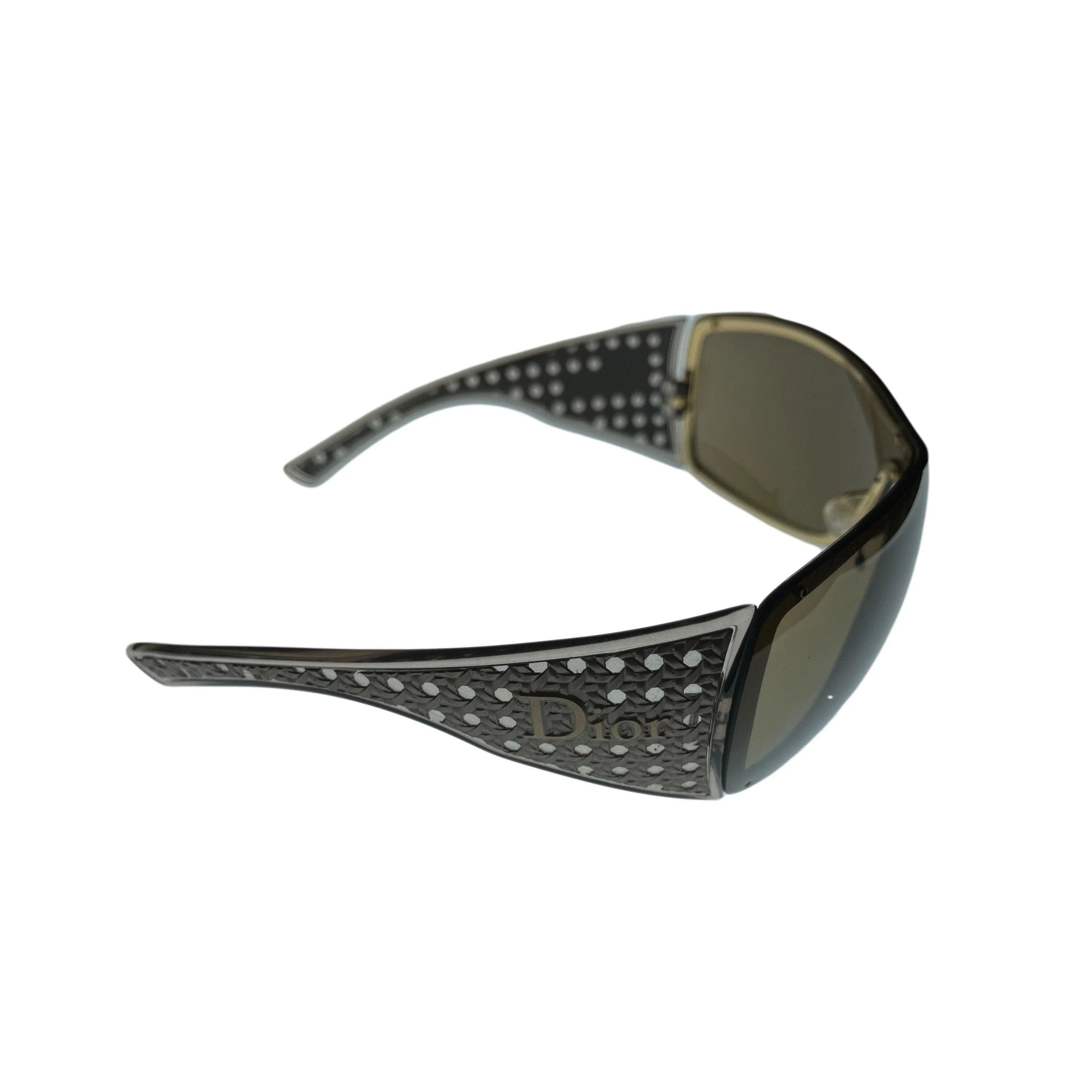 Dior Bronze Oversized Basketweave Sunglasses