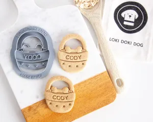 Dog's Easter Basket Cookie Cutter (Personalized)