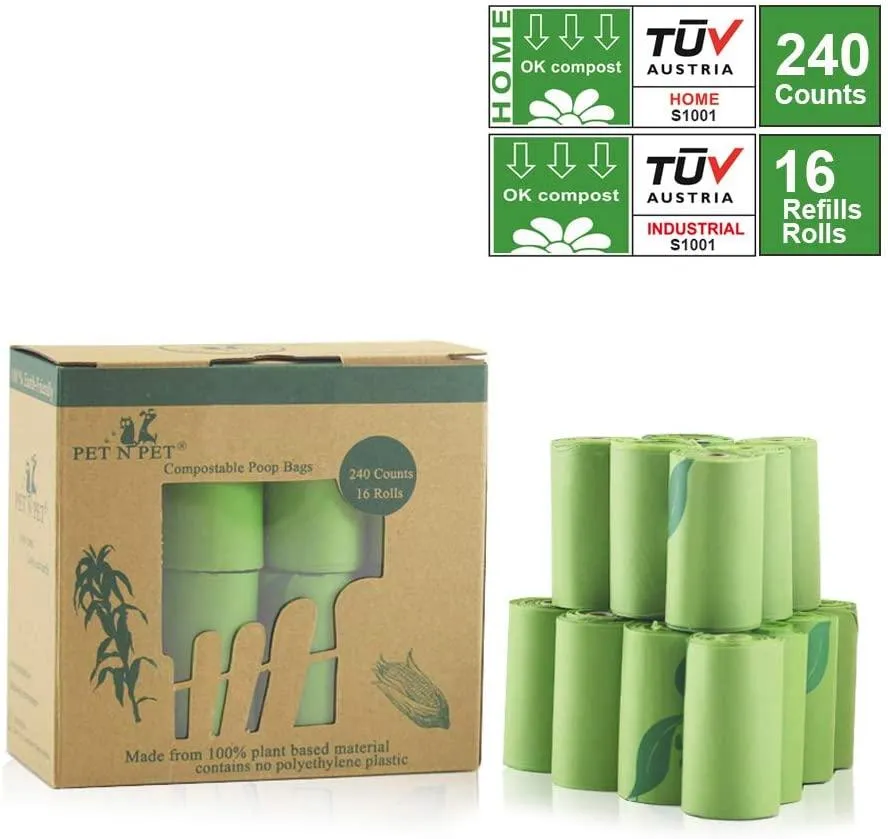 Eco-Friendly Green Dog Poop Bags