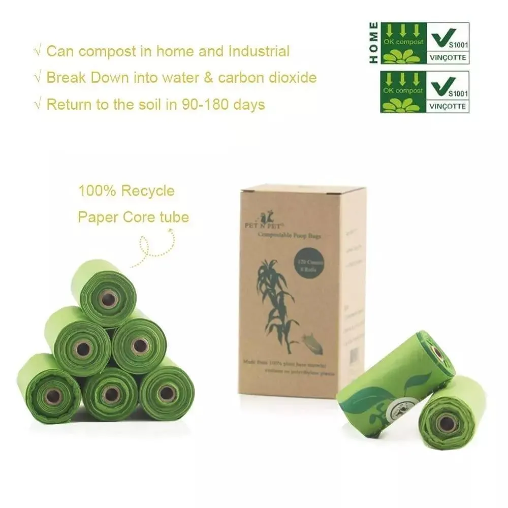Eco-Friendly Green Dog Poop Bags
