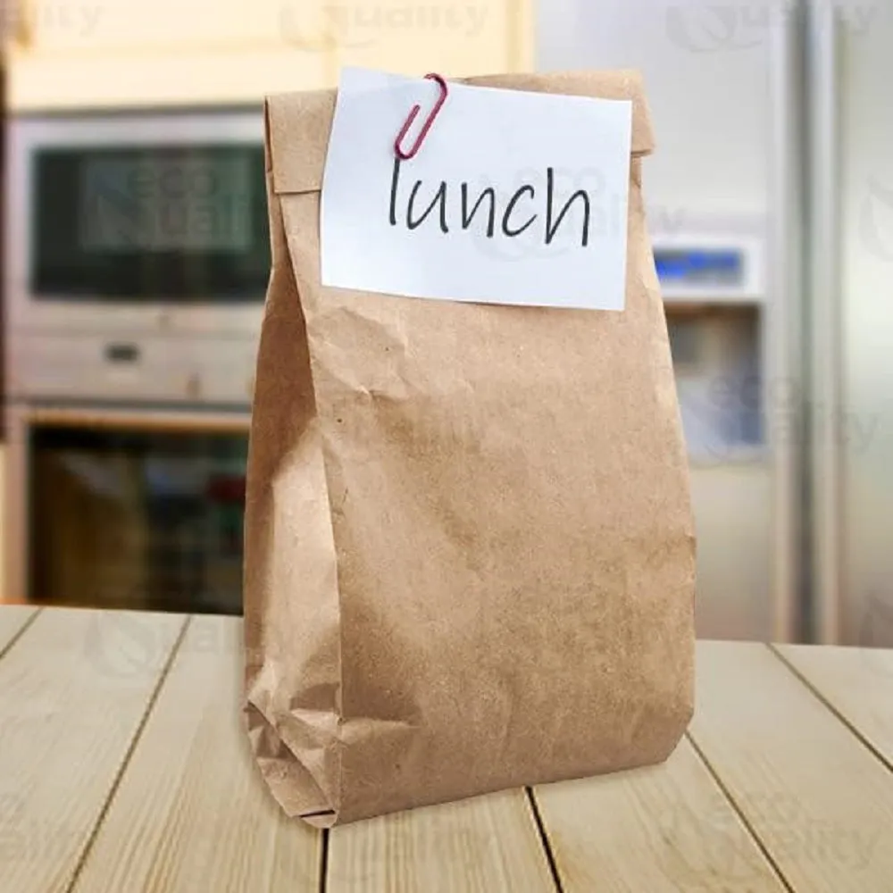 Eco Quality Brown Kraft Paper Bag (3 lb), Small, 500 Ct, Paper Lunch Bags
