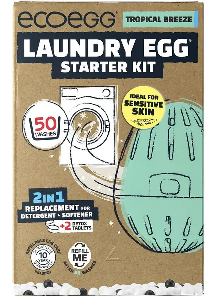 Ecoegg Laundry Egg Starter Kit Tropical Breeze - 50 Washes - CLEARANCE