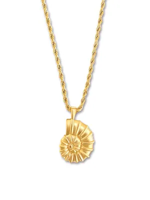 Eliana Oversized Shell Pendant Necklace ::RET