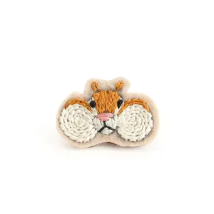 Embroidered Squirrel Brooch