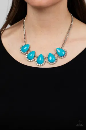 Ethereal Exaggerations - Blue Necklace  - Paparazzi Accessories