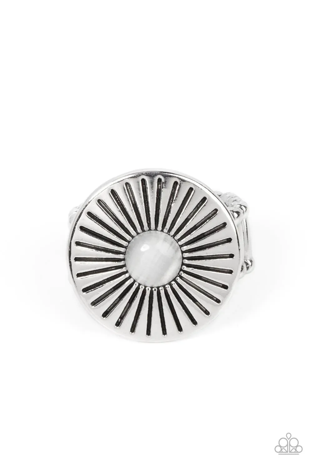Everglade Eden - White Ring - Paparazzi Accessories