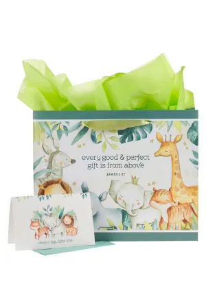 Every Good & Perfect Gift Forest Animals Large Landscape 3-in-1 Gift Bag Set