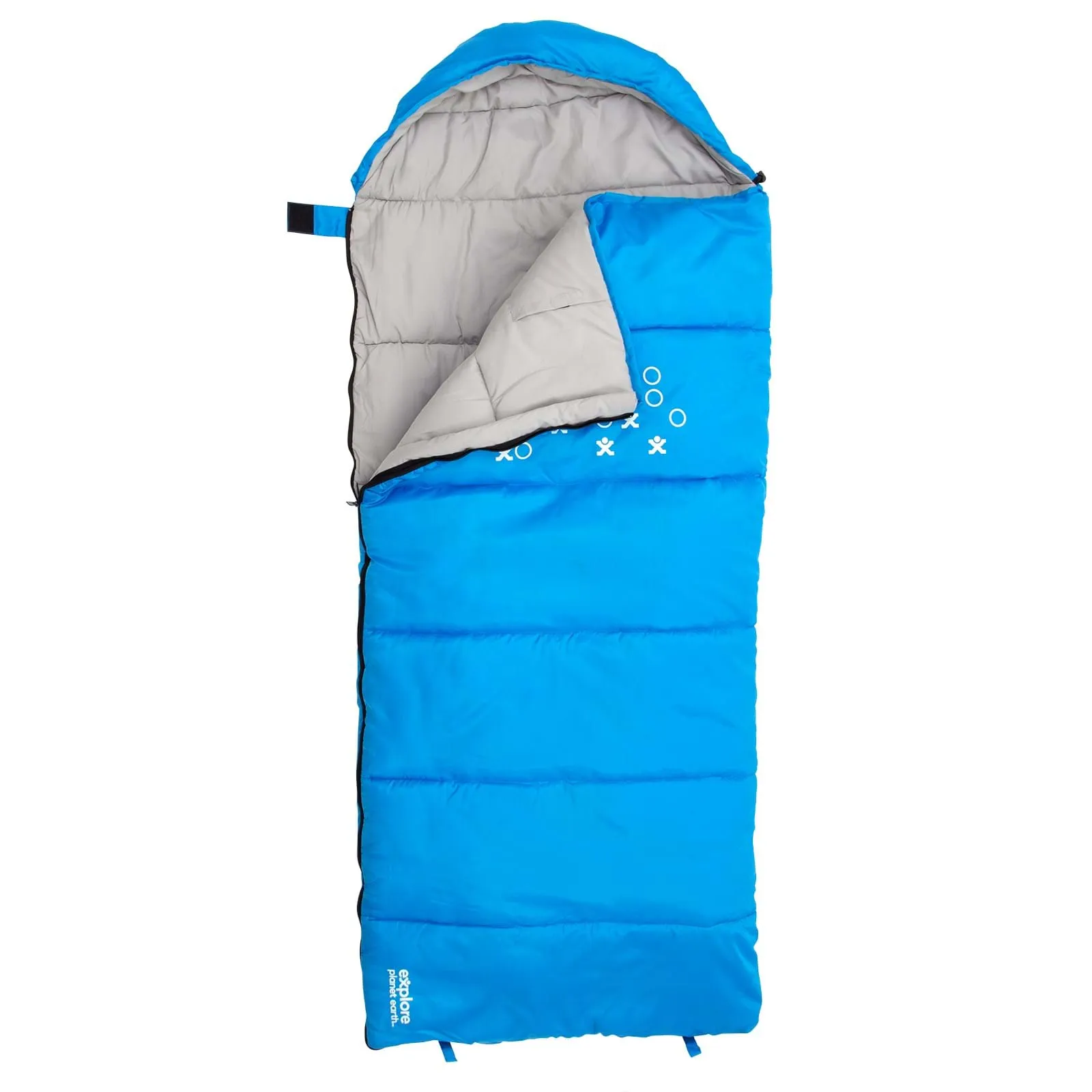 Explore Planet Earth Comas Kids Sleeping Bag Blue