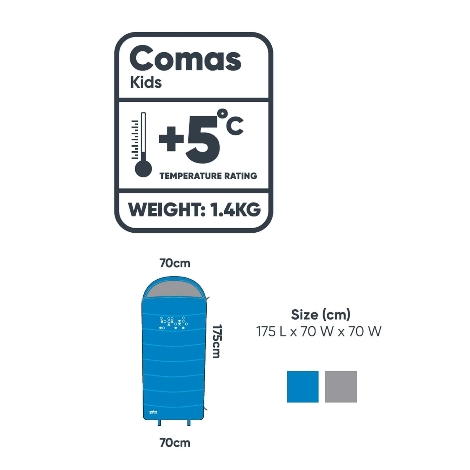Explore Planet Earth Comas Kids Sleeping Bag Blue