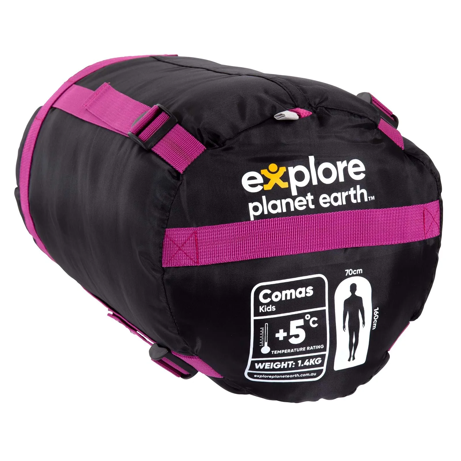 Explore Planet Earth - Comas Kids Sleeping Bag Pink