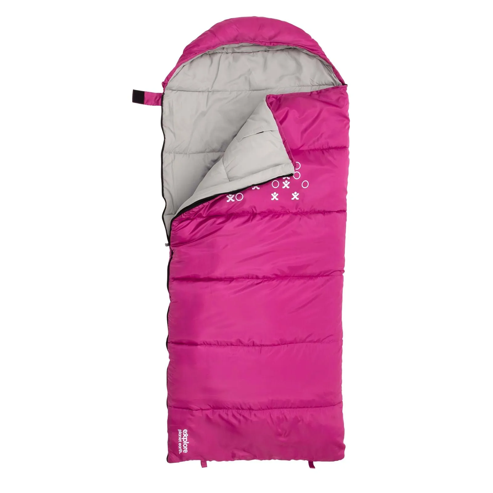 Explore Planet Earth - Comas Kids Sleeping Bag Pink
