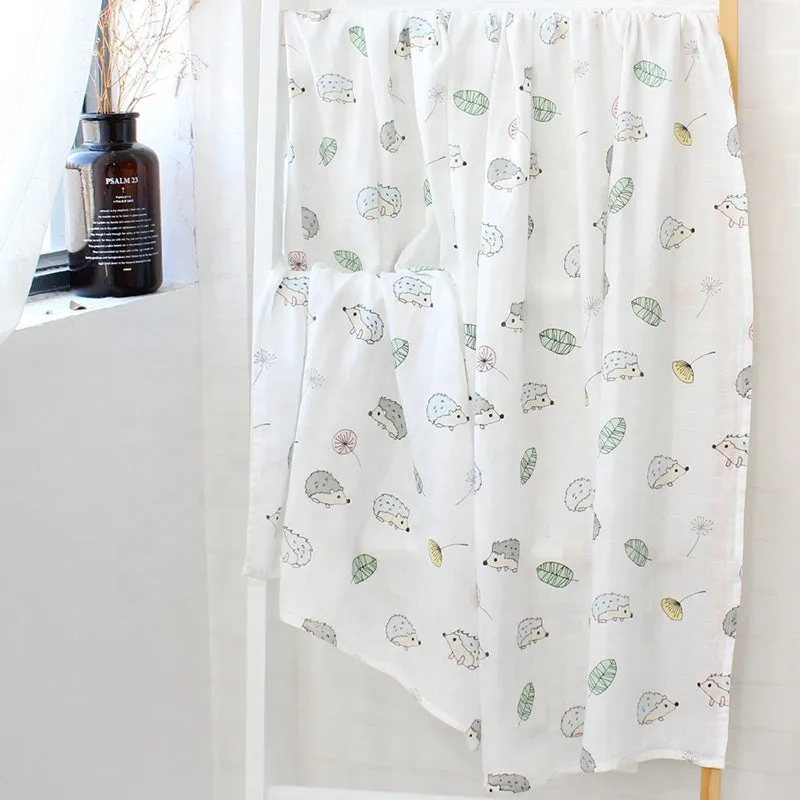 Extra Large Hedgehog Bamboo Muslin