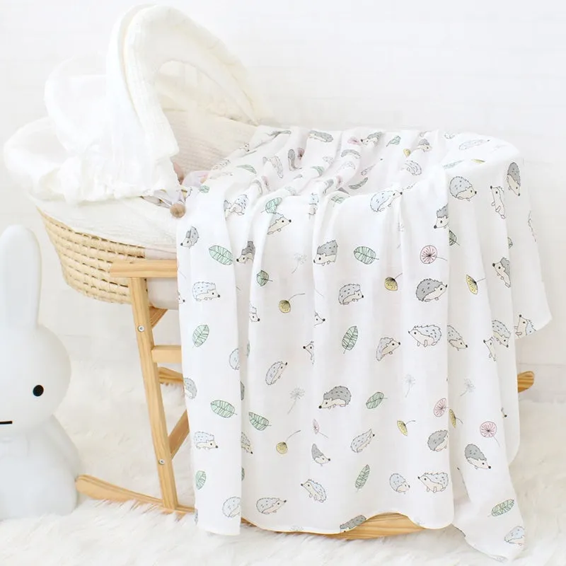 Extra Large Hedgehog Bamboo Muslin