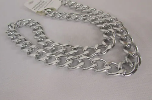 Extra Long Chunky Chain Link Necklace