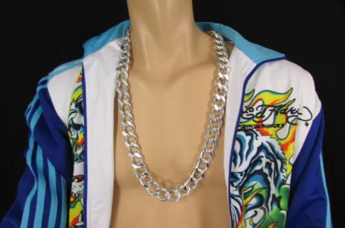 Extra Long Chunky Chain Link Necklace