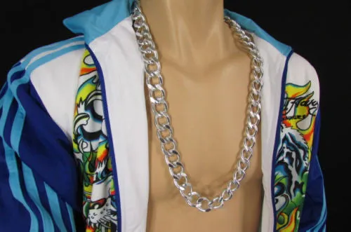 Extra Long Chunky Chain Link Necklace