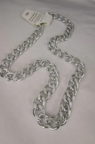 Extra Long Chunky Chain Link Necklace
