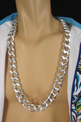 Extra Long Chunky Chain Link Necklace