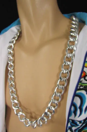 Extra Long Chunky Chain Link Necklace
