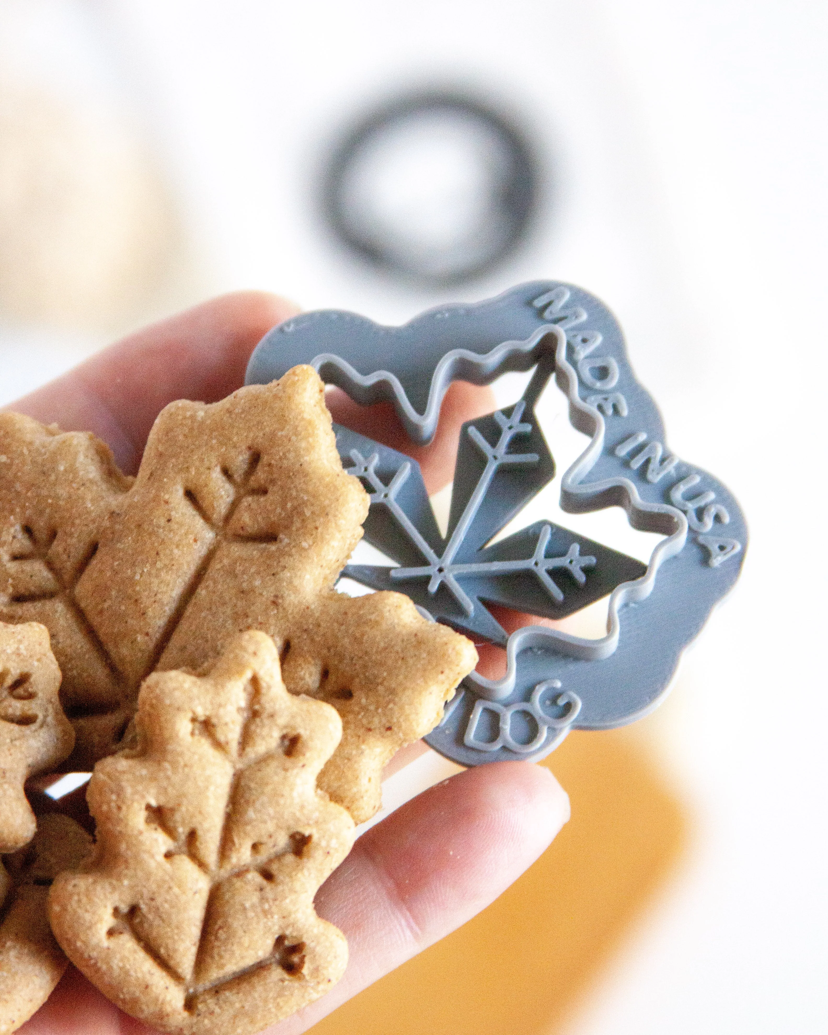 Fall Oak & Maple Leaf Shaped Dog Biscuit Cookie Cutter (Bundle Available)