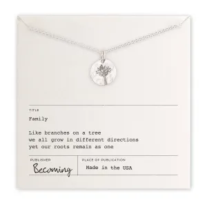 Family Tree Necklace Silver