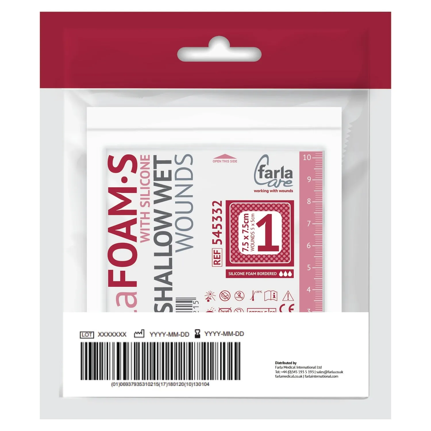 FarlaFOAM S Silicone Foam (Bordered) | 7.5 x 7.5cm | Pack of 5